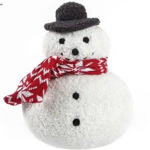 Snowman Tumbler with Hat Scarf Ultra Soft Plush Christmas Holiday Decor